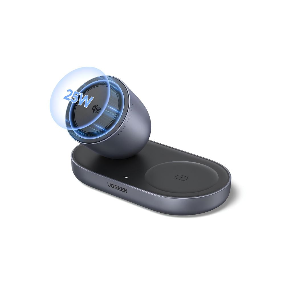 UGREEN ZAPIX 2 in 1 MagSafe 30W Wireless Charger Stand for Magnetic Smartphones and Earbuds