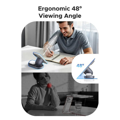 UGREEN ZAPIX 2 in 1 MagSafe 30W Wireless Charger Stand for Magnetic Smartphones and Earbuds