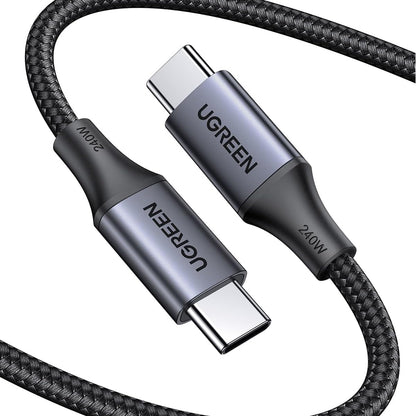 [CLEARANCE] UGREEN 2 Meters USB C Male to Male 3.1 PD Fast Charging cable with 240W High Speed 480Mbps Data Speed for Mobile Phone | 90440