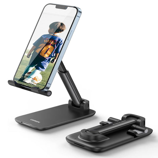 UGREEN Universal Travel-Friendly Foldable and Adjustable Mini Phone Stand, Fit for 4 to 7.2" Devices and with 44mm Lifting Height for Smartphones - White, Black | 20434 20435