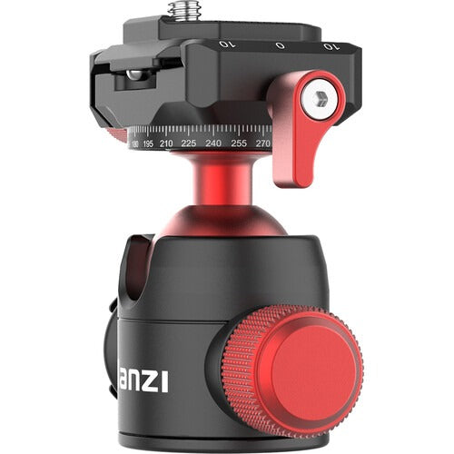 Ulanzi U-70 Metal Dual Cold Shoe Tripod Ball Head Spherical Bracket with Quick Release Plate