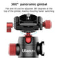 Ulanzi U-70 Metal Dual Cold Shoe Tripod Ball Head Spherical Bracket with Quick Release Plate