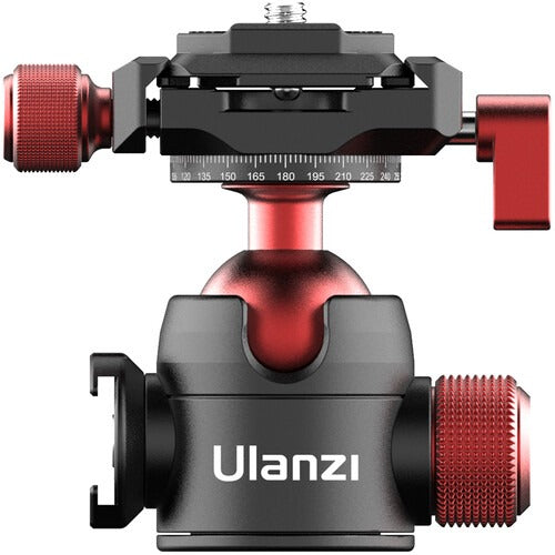 Ulanzi U-70 Metal Dual Cold Shoe Tripod Ball Head Spherical Bracket with Quick Release Plate