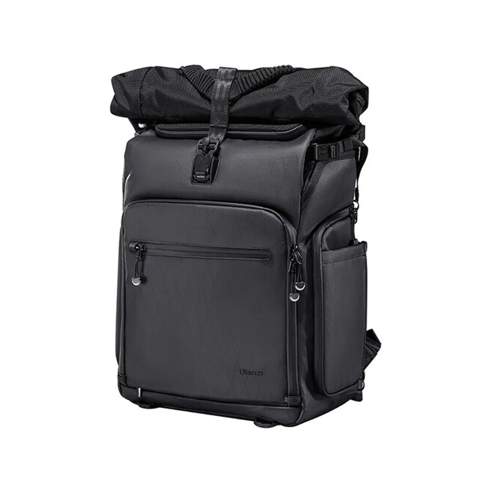 Ulanzi BT01 25.5L Business Travel Camera Backpack Bag with Splash-Proof Exterior, Expandable Storage Up to 32L, Tripod Holder, 15" Laptop Compartment, Quick Access Side Pocket, and Adjustable Dividers for Sony FUJIFILM Canon Nikon LUMIX