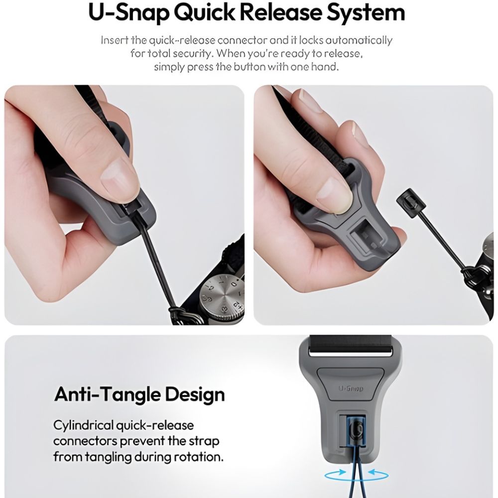 Ulanzi CSS1 U-Snap Camera Strap 3.8cm Wide, Quick-Release, 108-140cm, 60kg Load for DSLR & MILC