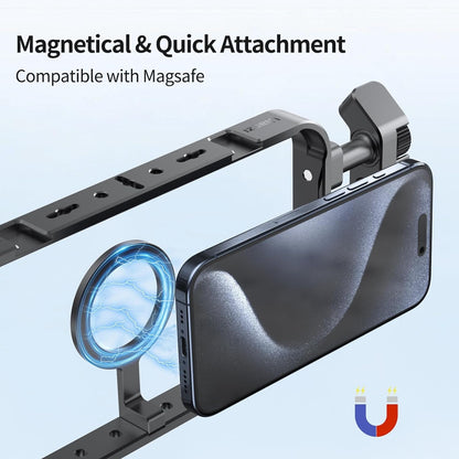 Ulanzi MG-001 Magnetic Smartphone Case Kit Rig with MagSafe, Dual Grips and Multiple Mounting Threaded Holes for iPhone and Android | C001