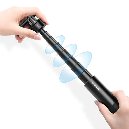 Ulanzi Go-Quick II Aluminum Magnetic Quick Release Extension Selfie Stick Tripod with GoPro Adapter, 25cm to 155cm 8-Section Adjustable Length, Twist-and-Lock System for Smartphone Clip, Panoramic and Action Cameras | C017GBB1