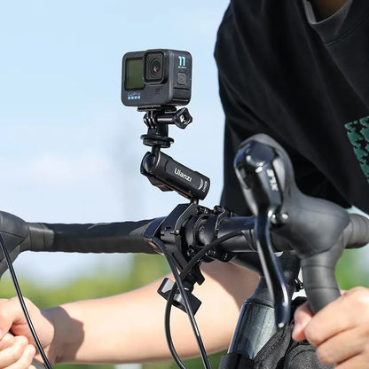 Ulanzi (8-35mm) Shakeproof Motorcycle Bike Handlebar Clamp Camera Mount Holder with 360° Bi-Directional Adjustment for Phone Clip, GoPro, Insta360 Panoramic and Action Cameras | C018GBB1