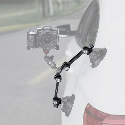 [CLEARANCE] Ulanzi CO06 External Magic Arm for SC-02 4.5" Suction Cup with 3.5Kg Max Load Capacity, QR Quick Release NATO Clamp, 1/4", 3/8" Threaded Multiple Mounting Holes for Cameras and Photo Accessories | C032GBB1