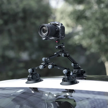 [CLEARANCE] Ulanzi CO06 External Magic Arm for SC-02 4.5" Suction Cup with 3.5Kg Max Load Capacity, QR Quick Release NATO Clamp, 1/4", 3/8" Threaded Multiple Mounting Holes for Cameras and Photo Accessories | C032GBB1