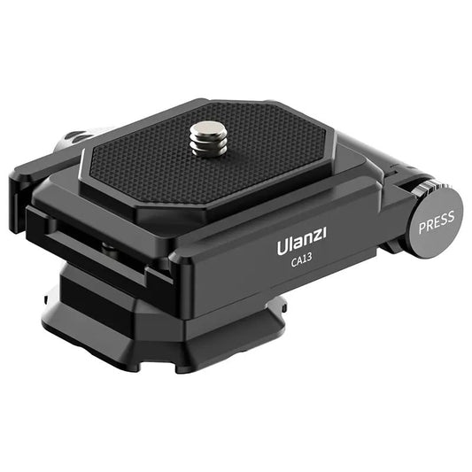 Ulanzi CA13 Foldable L-Bracket for Cameras with F38 Base and Arca Type QR Quick Release Plate, 3Kg Max Load Capacity, PRESS to Flip Switch with Max 90 Degree Vertical Shooting for Photography | C036GBB1