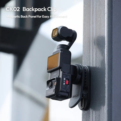 Ulanzi CKA Quick Release Backpack Plate Clip with 1/4" Integrated Thread Screw for Action Camera Mount, Lights and Extension Adapter | CK01 | CK02