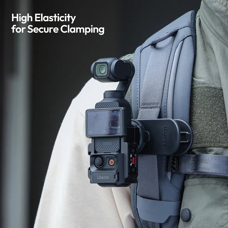 Ulanzi CKA Quick Release Backpack Plate Clip with 1/4" Integrated Thread Screw for Action Camera Mount, Lights and Extension Adapter | CK01 | CK02