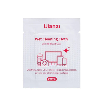 [CLEARANCE] Ulanzi CO25 50 pcs High-Density Fiber Lens Wet Cleaning Cloth 10x10cm for Camera, Glasses, Phone, and Screens | C059GBB1