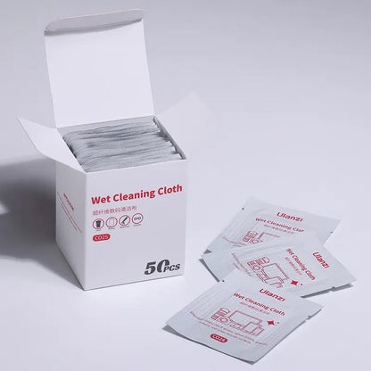 [CLEARANCE] Ulanzi CO25 50 pcs High-Density Fiber Lens Wet Cleaning Cloth 10x10cm for Camera, Glasses, Phone, and Screens | C059GBB1