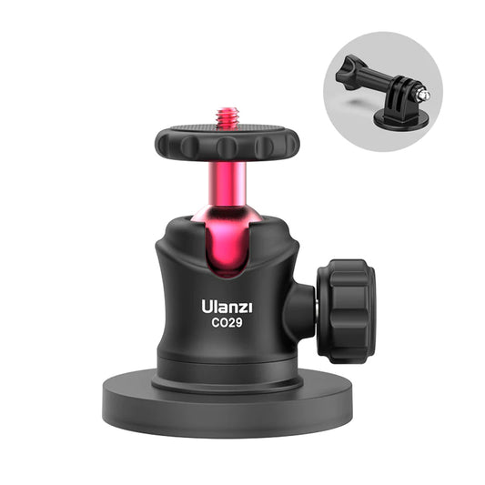 Ulanzi C029 Magnetic Camera Mount with 360° Panoramic Ball Head, GoPro Adapter for Fill Light, Smartphone Clip, Compact, Panoramic and Action Cameras | C062GBB1