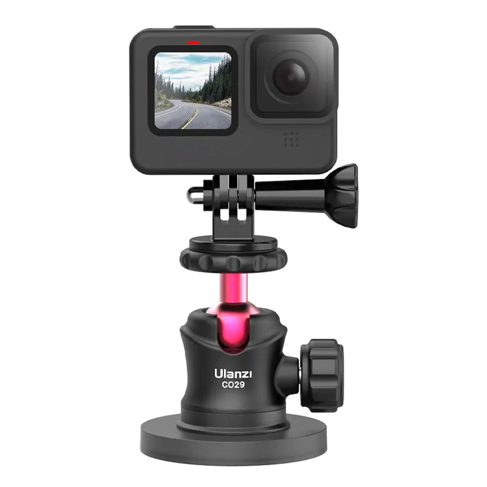 Ulanzi C029 Magnetic Camera Mount with 360° Panoramic Ball Head, GoPro Adapter for Fill Light, Smartphone Clip, Compact, Panoramic and Action Cameras | C062GBB1