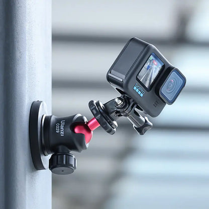 Ulanzi C029 Magnetic Camera Mount with 360° Panoramic Ball Head, GoPro Adapter for Fill Light, Smartphone Clip, Compact, Panoramic and Action Cameras | C062GBB1