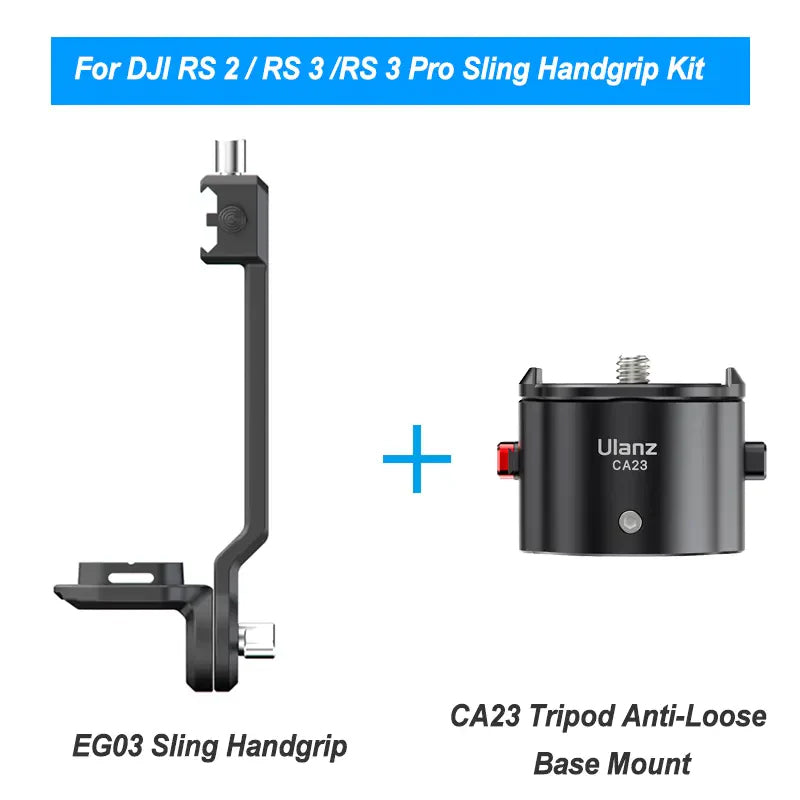 Ulanzi EG03 Claw Quick Release Sling Handgrip Stabilizer with NATO Buckle, 360 Degree Multi-Angle Rotation Aluminum Alloy & Stainless Steel Construction for DJI RS 3/RS 3 Mini/RS 3 Pro/RS 2 | E008GBB1