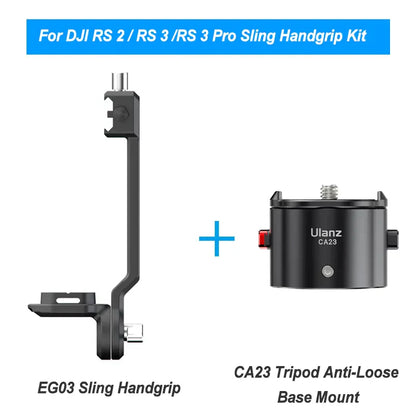 [CLEARANCE] Ulanzi EG03 Claw Quick Release Sling Handgrip Stabilizer with NATO Buckle, 360 Degree Multi-Angle Rotation Aluminum Alloy & Stainless Steel Construction for DJI RS 3/RS 3 Mini/RS 3 Pro/RS 2 | E008GBB1