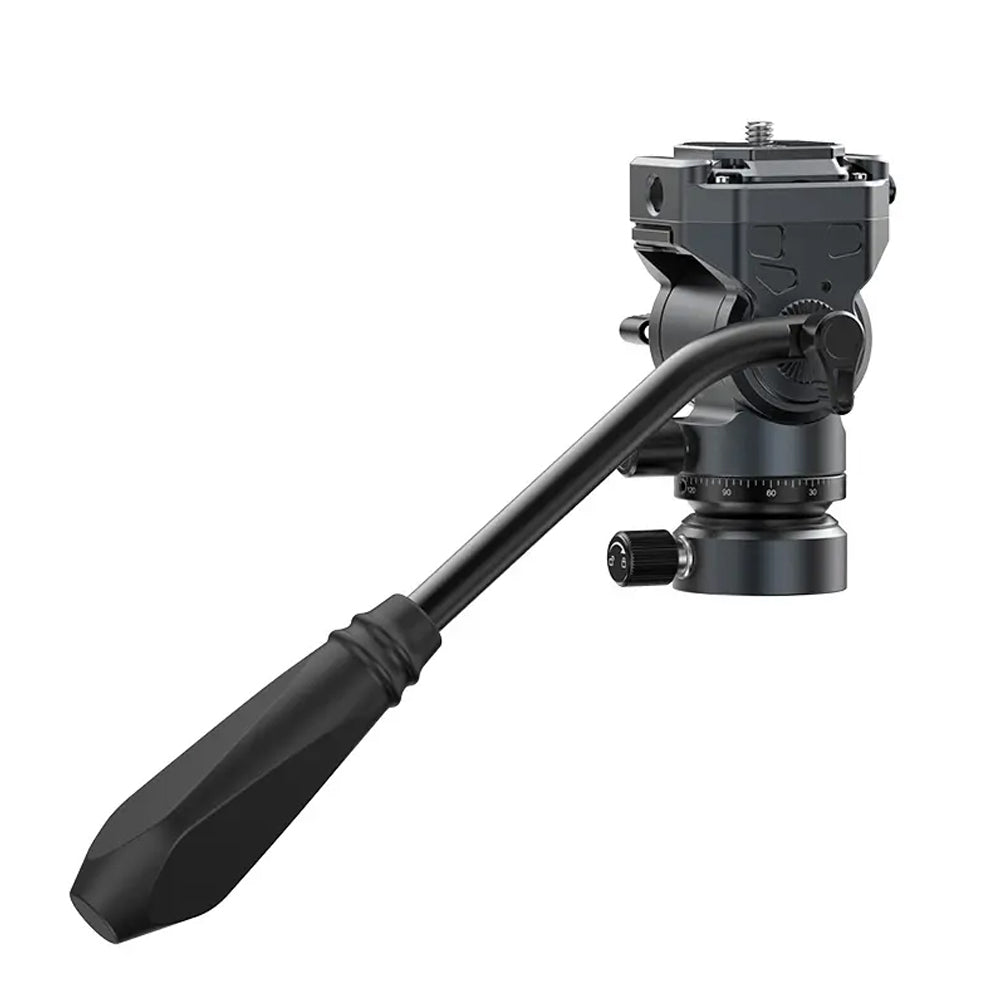 Ulanzi EH12 Falcam F38 Type Quick Release Video Tripod Head with 1/4"-20 & 3/8"-16 Mounting Screw, 37.5mm Bowl Base, 360° Pan / -90° to +55° Tilt, Pan Handle - Camera Accessories | E004GBA1