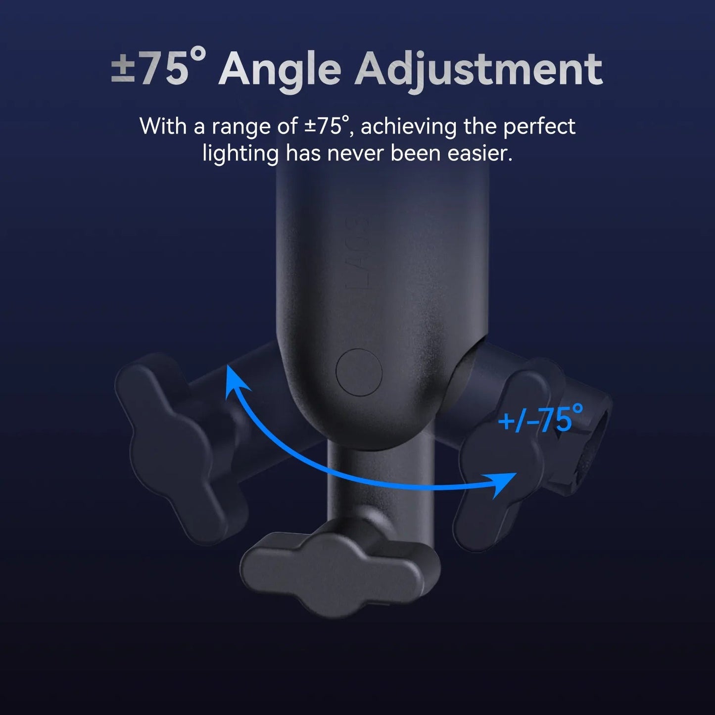 Ulanzi LA03 Universal Light Stand Adaptor and Pistol Handle Grip with 1/4" Screw, 2Kg Max Capacity and 75 Degree Angle Adjustment for Video Light, Umbrella, Softbox | L050GBB1