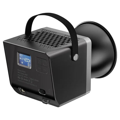 Ulanzi LT005 L60B COB-On 60W Bi-Color Video Light with 2700-6500K CCT Color Temperature, OLED Display, Mini Bowens Mount and 12 Light Effects for Studio, Photo and Video | L057GBA1