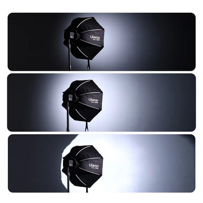 Ulanzi 60cm / 40cm Mini Bowens Mount Quick Release Octagol Softbox with Light Diffuser and Grid for Photography Studio Lighting Vlogging Live Streaming Video Content Creators