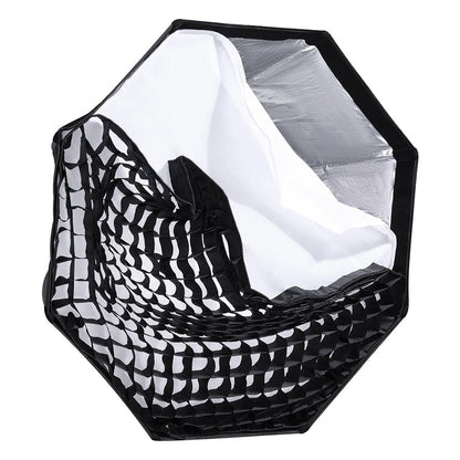Ulanzi 80cm / 60cm Bowens Mount Quick Release Octagol Softbox with Light Diffuser and Grid for Photography Studio Lighting Vlogging Live Streaming Video Content Creators