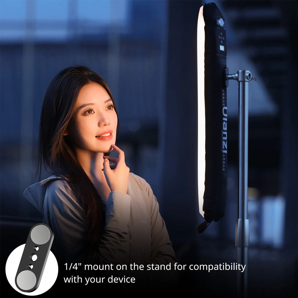 Ulanzi UA12 12W Bi-Color LED Inflatable Air Tube Light Splash Proof & Portable with Magnetic & 1/4" Mounts, 2700-6500K CCT, 12 Light Effects, 2500mAh Battery Life, USB Type-C Charging for Photography, Vlogging, Outdoor & Studio Lighting