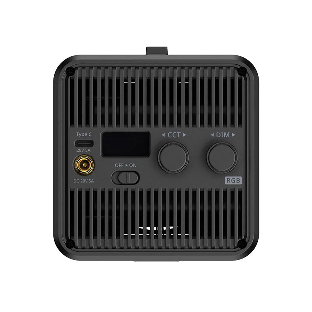 Ulanzi ML100RGB (L125) 100W RGB COB Video Light Mini Bowens Mount with 2700-6500K CCT, 20 Light Effect Presets, 5000mAh Built-In Battery, DC / USB Type-C Charging Ports, LCD Display and Stepless Tuning Knobs for Lighting Studio Equipment