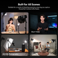 Ulanzi ML100RGB (L125) 100W RGB COB Video Light Mini Bowens Mount with 2700-6500K CCT, 20 Light Effect Presets, 5000mAh Built-In Battery, DC / USB Type-C Charging Ports, LCD Display and Stepless Tuning Knobs for Lighting Studio Equipment