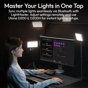 Ulanzi K6500 Magnetic LED Video Light Bi-Color with 1/4" ARRI Locating Mount, 2900K - 6500K, 8000mAh Battery, Stream Deck D200 Control for Live Streaming, Vlogging & Food Photography | L149