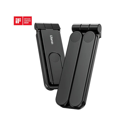 Ulanzi MA26 Foldable Pocket Phone Tripod Expand and Fold with 360 Rotatable, Dual Cold Shoe Mount for Vloging, Live Streaming