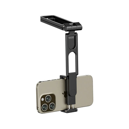 Ulanzi MA26 Foldable Pocket Phone Tripod Expand and Fold with 360 Rotatable, Dual Cold Shoe Mount for Vloging, Live Streaming