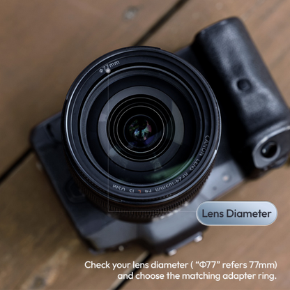 Ulanzi MF01 1/4 HD MRC / 67mm / 72mm / 77mm Magnetic Lens Filter Adapter Ring with Threaded Back Frame and Locking Knob, Sturdy Aluminum Material, Wide Compatibility Range for Camera Photo Video | F201 F202 F203 F205