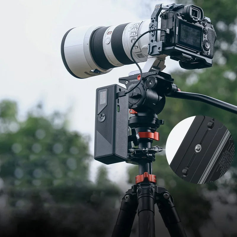 Ulanzi BS004 100W 19200mAh Portable Photography Power Bank with 1/4" and 3/8" Attachment Holes and USB A and Type C Ports for Tripod Light Stand Camera Fill Light Battery Charger Mobile Phone Laptop