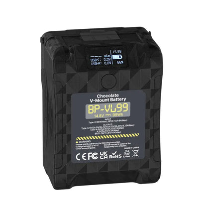 Ulanzi BP-VL99 26000mAh Portable V-Mount Battery with 65W Max PD Fast Charging, D-Tap and USB Type-C Ports, USB-A and AC Outputs with OLED Display and 8 Built-In Protection Mechanisms | P004CND1