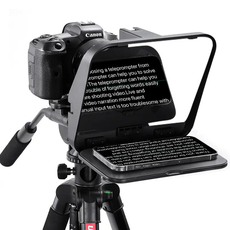 Ulanzi RT01 Universal Teleprompter for 6" Smartphone and Tablet with Bluetooth Remote Control, Phone Clip, Camera Lens Adapter, 3-In-1 Shooting Mode, 1/4" Screw Hole for Desk Stand, Tripod, Light Stand | R004GBB1