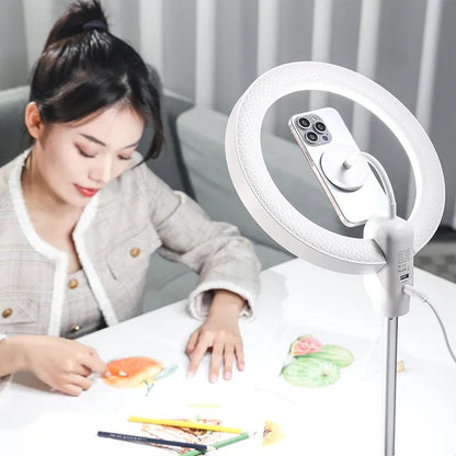 Ulanzi LT030 10 inch LED Ring Light with Magnetic Mobile Phone Holder and Tripod Stand with Wireless Remote, 3000K-6000K Adjustable Color Temperature and 7 Levels Brightness Control for Vlogging Live Streaming Video Content Creators