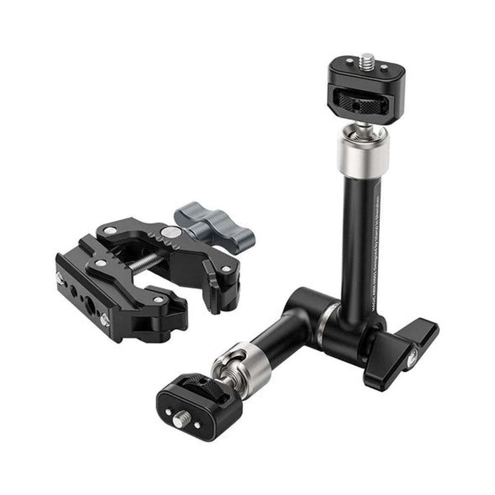 Ulanzi R011A Magic Arm & Super Clamp (24-60mm) with 1/4" & 3/8" Threads and ARRI Holes - Compatible with Light Stands, Tripods, TO Rails, Cameras, and Field Monitors for Photography & Studio Lighting Accessories | T003 T004 T018