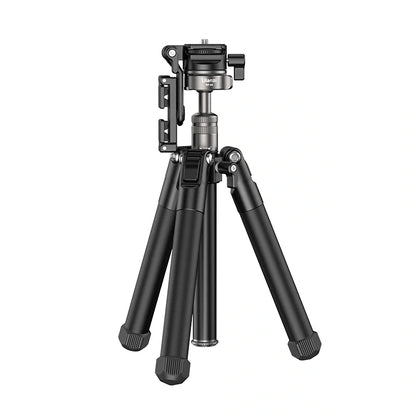 Ulanzi MT-63 Portable Camera Tripod Monopod with 360° Panoramic Head, Built-In Phone Clip, Horizontal, Vertical, and Center Shaft Inverted Shooting Mode, 26cm to 150cm Adjustable Height for Smartphone, DSLR, SLR, Mirrorless | T028GBB1
