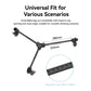 Ulanzi AT-01 Portable Aluminum Tripod Stand 152cm Max Height, 5kg Load Capacity, 1/4" & 3/8" Screw Mount / AT-02 Dolly Base Plate with 360 Degrees Swivel Wheel and 20kg Load Capacity for Live Streaming, Vlogging, and Content Creation