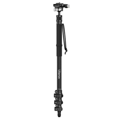 Ulanzi TT35 Carbon Fiber Hiking Stick Tripod Kit with Arca-Swiss and F38 Quick Release Plate Compatible Ball Head for Camera, Detachable 4-Section Monopod Legs, 146cm Maximum Working Height, and 5kg Load Capacity for Photography