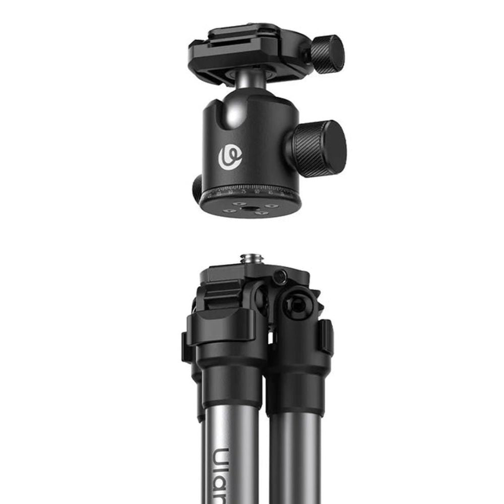 Ulanzi TT30 Portable Travel Tripod Mini 20kg Max Payload with Ball Head, 1/4" Side Port Magic Arm Attachment, Low Angle Shots, Anti-Slip Feet for DSLR & Mirrorless Camera | T095