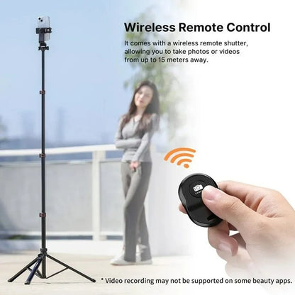 Ulanzi TB64 TB64Z Aluminum Camera Tripod with Smartphone Holder and Remote (Optional Purchase) for Live Streaming, Vlogging, Video Content Creation, Photography, or Serve as Light Stand | T115GBB1 T126USB1