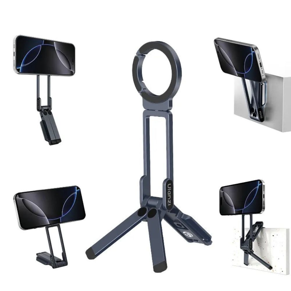 Ulanzi MA38 MagLock 5-in-1 Magnetic MagSafe Carabiner Phone Stand with Sp-On, Handheld, Mantis & Tripod Mode, 180° Rotation, Arca-Ready Pro Setups for Vlogging, Unboxing Videography Photography | T163