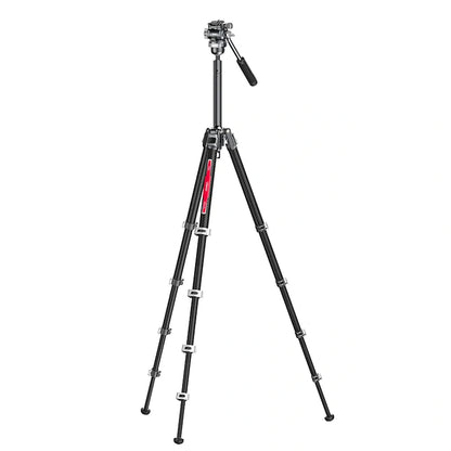 [CLEARANCE] Ulanzi TT09 VideoGo Carbon Fiber Video Tripod with Falcam F38 Arca-Swiss Quick Release Plate, Panoramic Ball Head, Integrated Leveling Bowl, 360° Pan / -50° to +60° Tilt, 142cm Max. Height for DSLR, SLR, Mirrorless, Video Camera