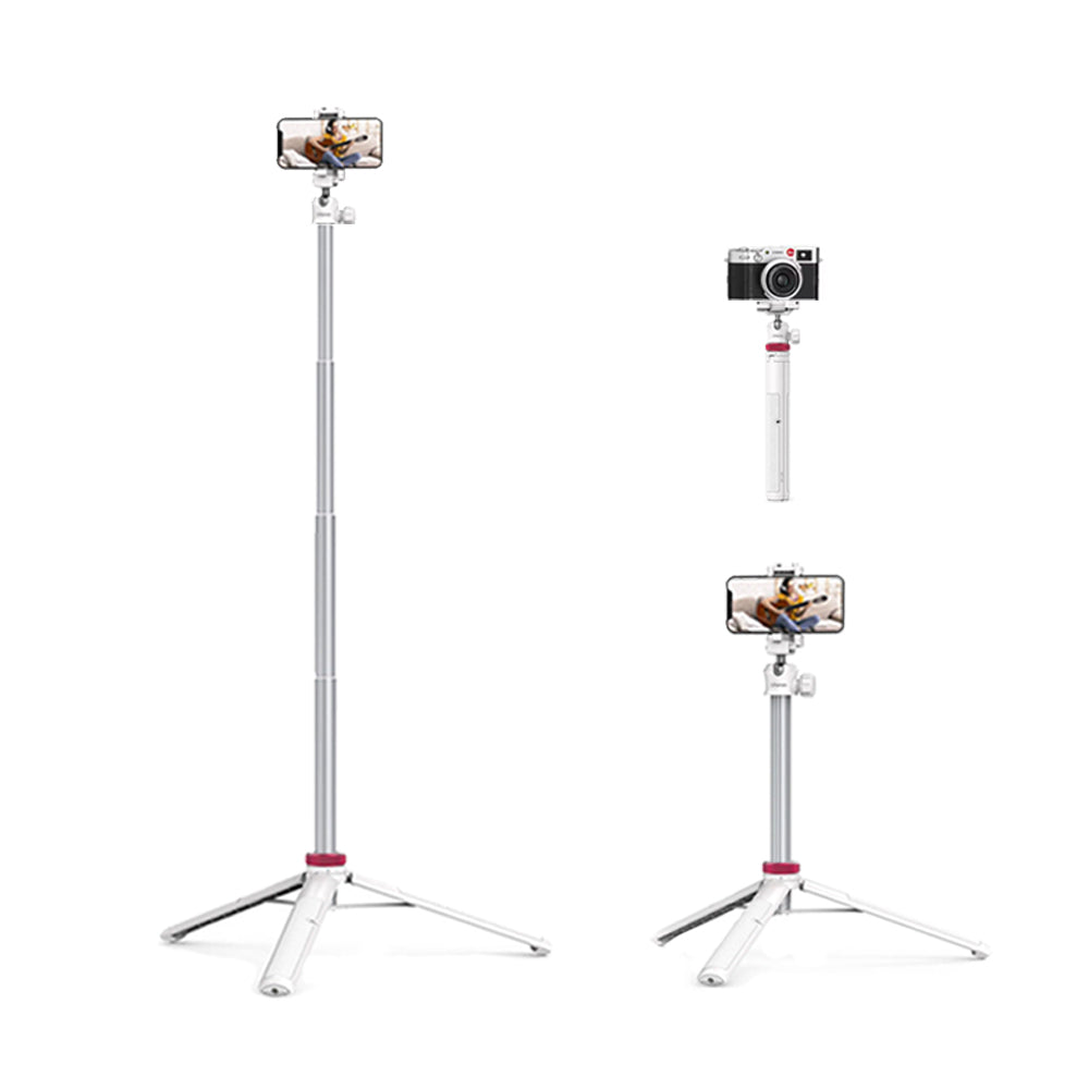 Ulanzi MT-44 + Remote 3-Section Extendable Folding Vlog Tripod, Camera & Phone Mount with Max 1.5Kg Load Capacity for Vlogging, Live Selling, Livestreaming