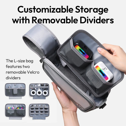 Ulanzi BP15 SeeClear Tech Pouch Kit Compact Organizer Storage Bag with Removable Dividers, Splashproof, Elastic Strap for Digital / Action Cameras, Pocket Sized LED Lights, Mini Tripods, Camera Batteries & Accessories | B168 | B169 | B170